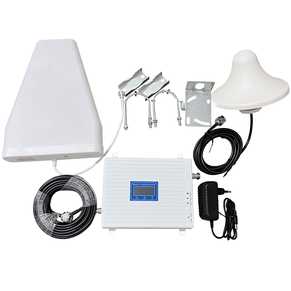 Hot sale 800mhz 1800mhz 2100mhz cell phone signal booster gsm signal booster for 2G 3G 4G network booster